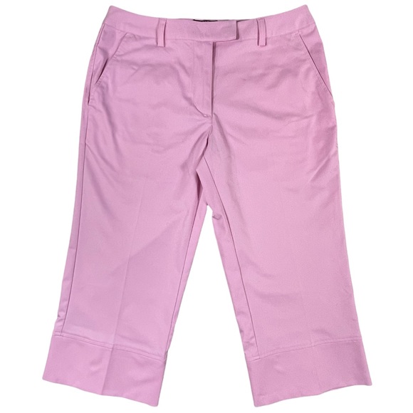 Adidas size 28 stretch light pink capri pants, almost dressy type pants like new - Picture 3 of 16